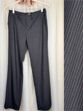 GAP Pinstripe Dress Pants | Woman’s Sz 4 | Gray Stretch Work Trousers Corporate